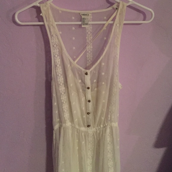 White Maxi dress slip included