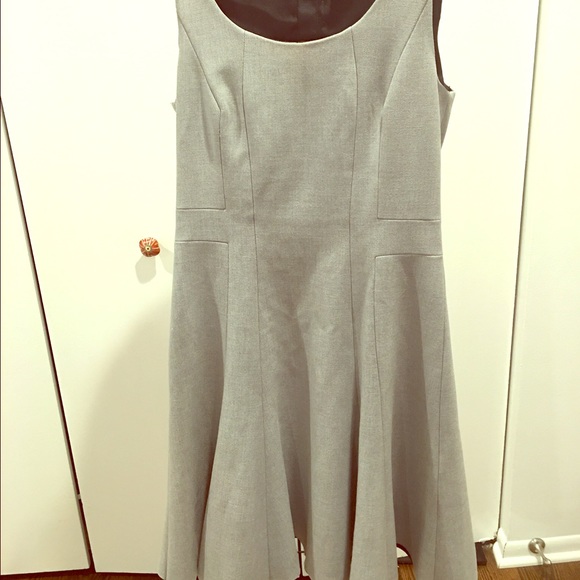 H&M fit n flare dress in gray - size 36.