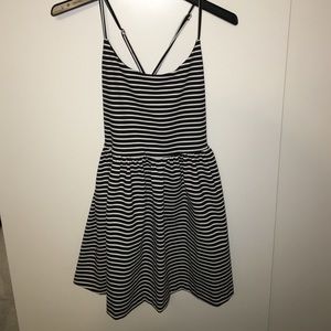 Guess Black & White Striped LA Dress