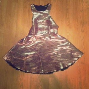 Holographic skater dress