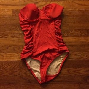 JCrew strapless one piece swimsuit