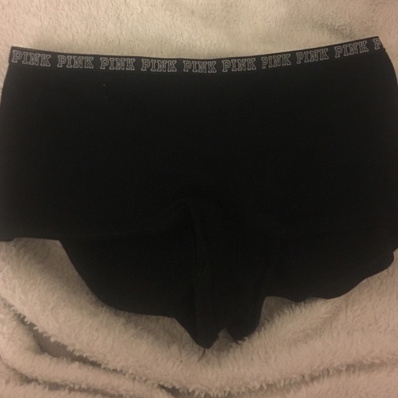 Black Pink Logo Boy Shorts - Picture 1 of 2