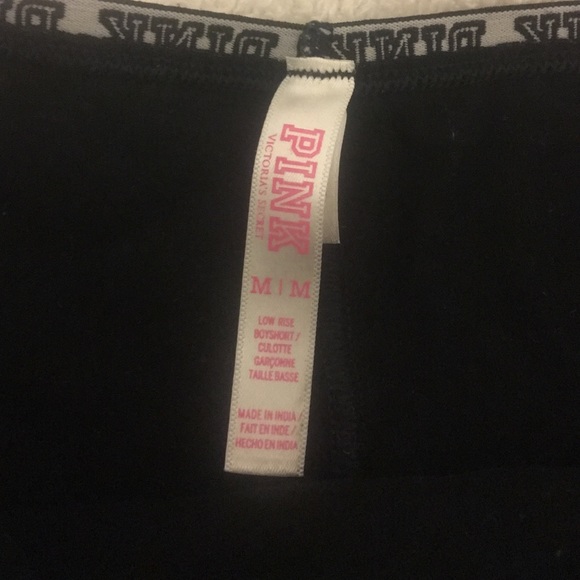 Black Pink Logo Boy Shorts - Picture 2 of 2