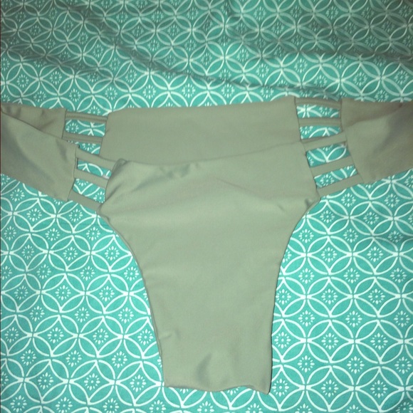 Olive green cheeky bikini bottom