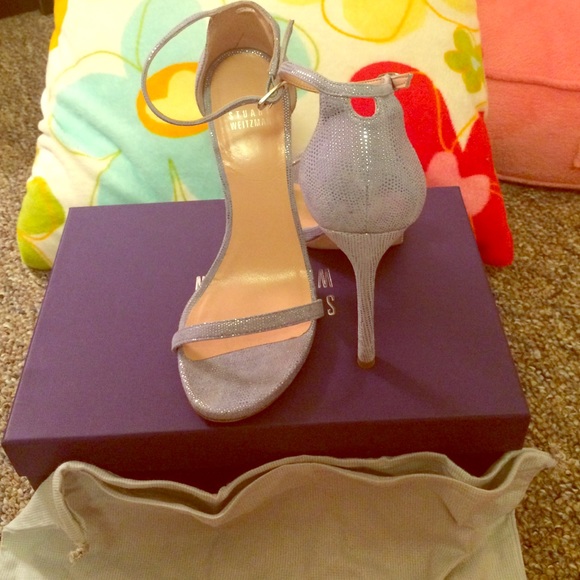 Stuart Weitzman Nudist Sky Goose Bump Nappa