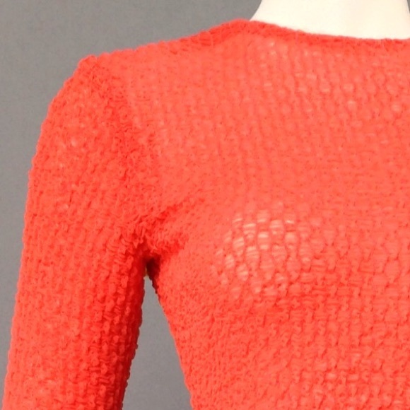 🚫SOLD🚫VINTAGE FORMAL DRESS | 70s Neon Coral Ball - Picture 4 of 4