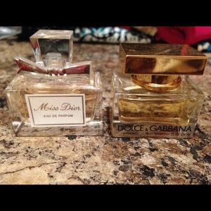 Dior and Dolce & Gabbana Perfumes
