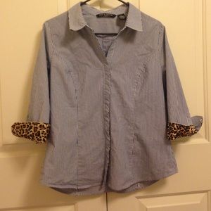 Button up with cheetah pattern