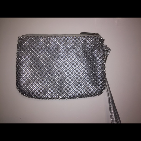 Silver beaded wallet