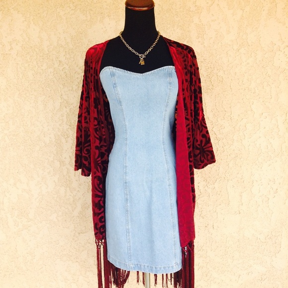 Strapless Denim Bodycon Dress