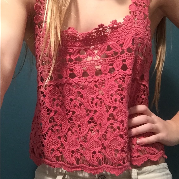 Pink crotchet tank top!