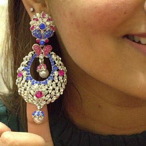 Blue,Pink,Silver earrings (Brand New)