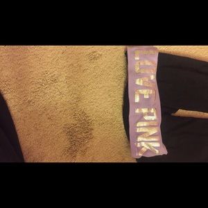 VS PINK bling crop yogas