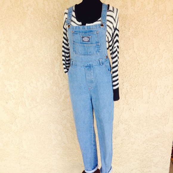 Fitted Denim Overalls