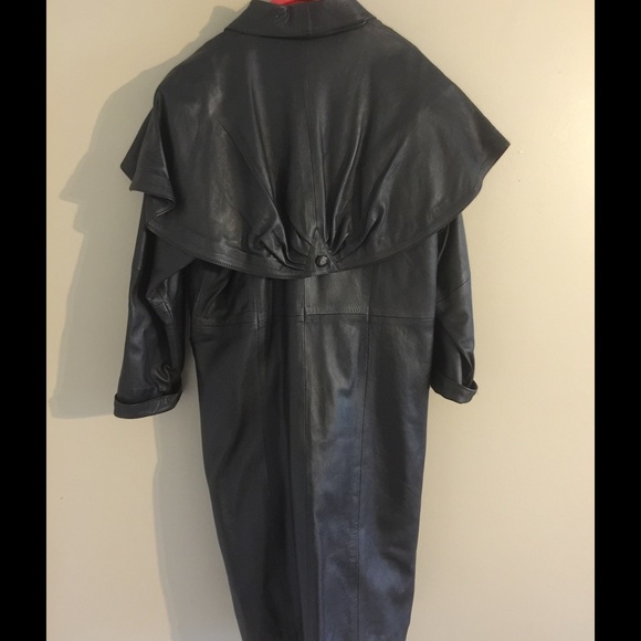 Leather Rider Coat. - Picture 2 of 3