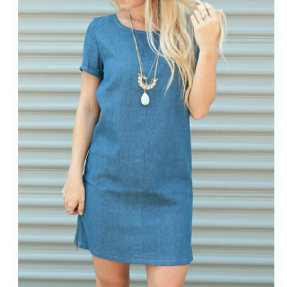 Denim Shift Dress