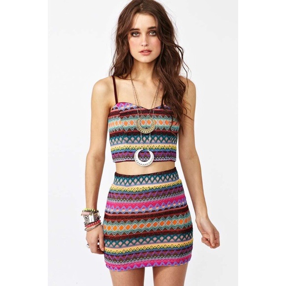 Nasty Gal x Minkpink Matching Skirt and Top