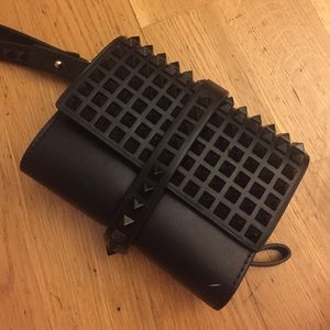 Brand New** ZARA Black Studded Clutch