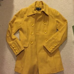Yellow trench coat