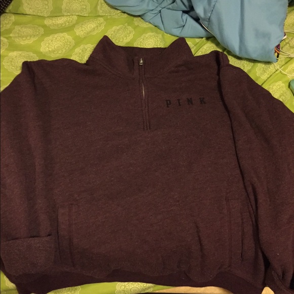 PINK Victoria's Secret Sweaters - Victoria secret pink half zip sweater