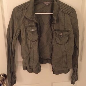 Rubbing green jacket