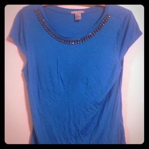 Blue bling tee shirt
