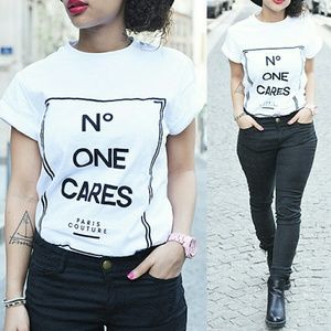 No One Cares Tshirt Paris Couture 