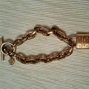 Michael Kors Rose Gold Padlock Bracelet