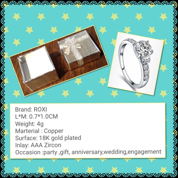 ROXI 18K White Gold Plated Platinum Ring - Picture 3 of 3