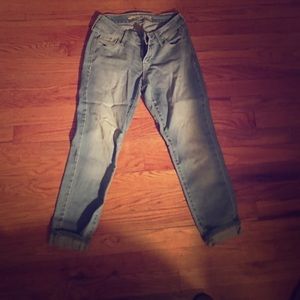 "Rockstar" cropped denim