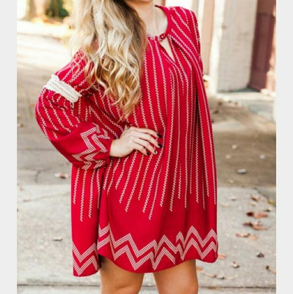 Flowy Long Sleeve Dress - Picture 2 of 4