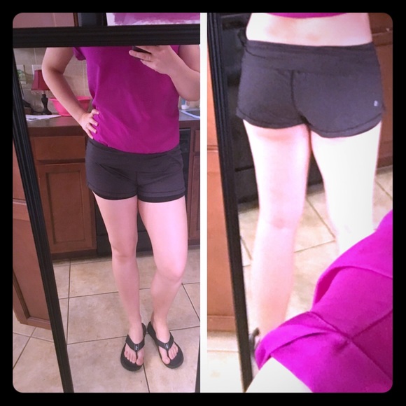 lululemon athletica Pants - Lululemon Athletica Gray & Black Layered Shorts 4