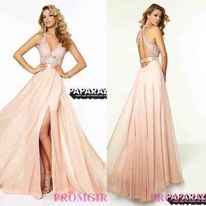 Paparazzi size 4 Light Pink Long Prom Dress