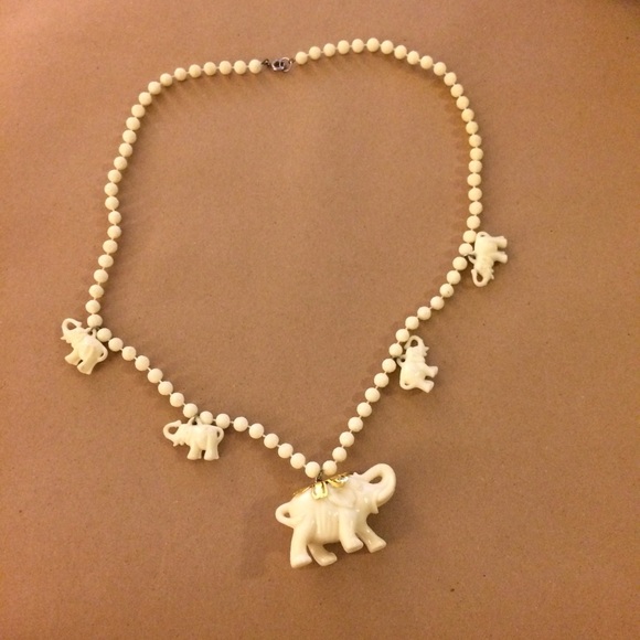Elephant charm necklace