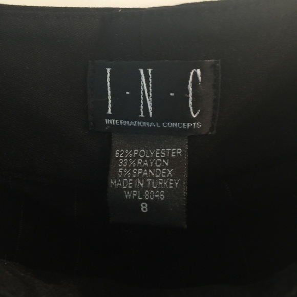 INC size 8 pin stripe pants with white lace - Picture 1 of 4