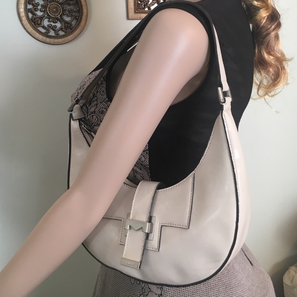 MONDANI Bone Leather moon shaped hobo with silver - Picture 3 of 4