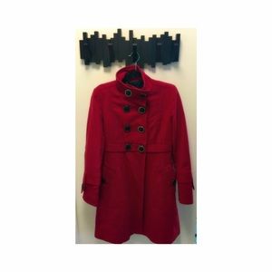 Red gorgeous military style coat