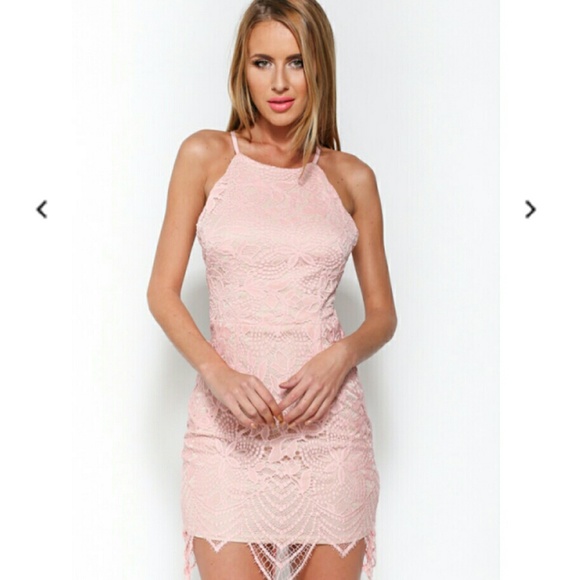 Lace Pink hello molly dress