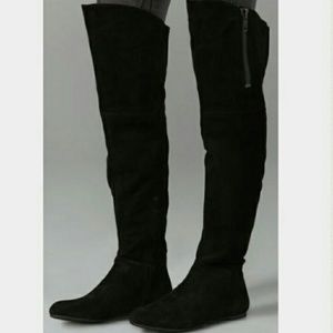 Sam Edelman over the knee black suede boots
