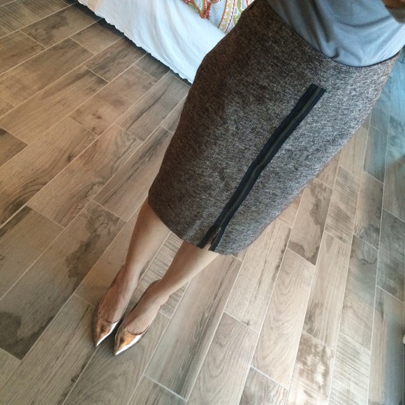 Classiques Entier Skirts - Brown tweed and zippered skirt Classiques Entier Skirts - Brown tweed and zippered skirt