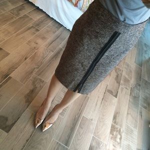 Classiques Entier Skirts - Brown tweed and zippered skirt Classiques Entier Skirts - Brown tweed and zippered skirt