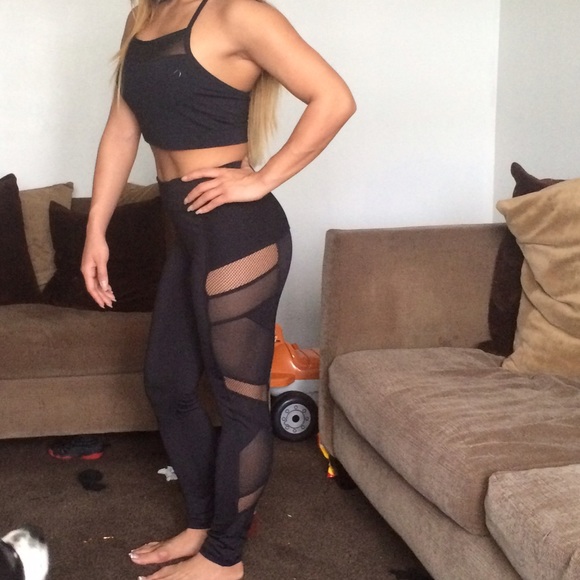 fishnet yoga leggings