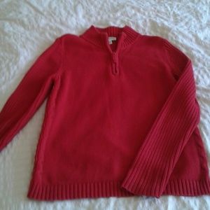 Knitted sweater, red