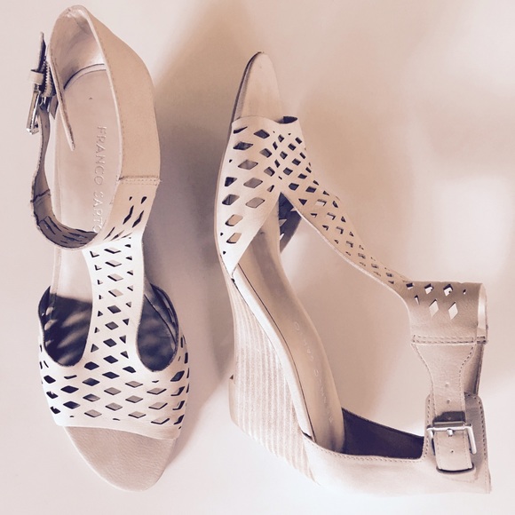Franco Sarto open toe sandal wedge
