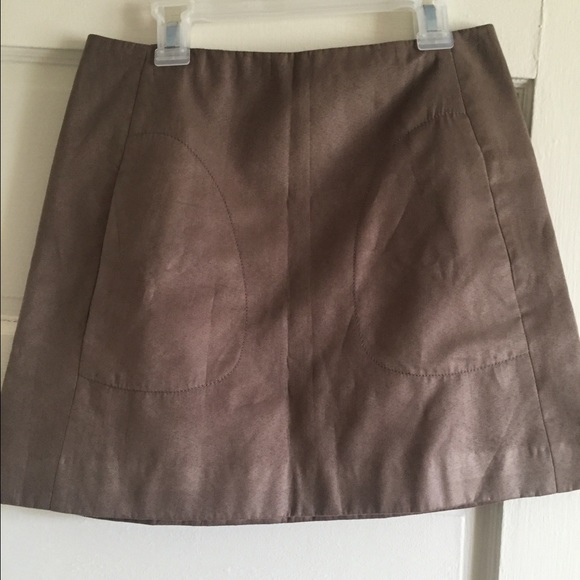 Zara basics suede mini skirt