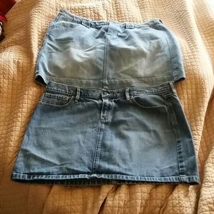 Set of 2 Denim Mini Skirts