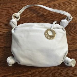 Small white leather Fendi bag