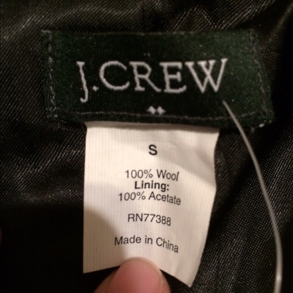 J. Crew Black Double Breasted Wool Coat - Picture 3 of 3