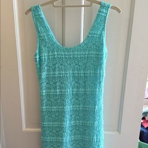 Forever 21 Aqua Lace/Ruffle Mini Dress - Worn Once
