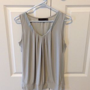 The Limited silver sleeveless v-neck top